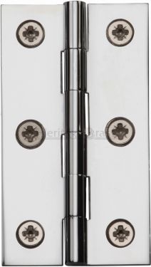 Click Here To Enlarge This Photo Of HG99-120-PC Heritage Brass Hinge Brass 2 &half;" x 1 &frac38;" Polished Chrome Finish