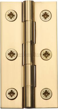 Click Here To Enlarge This Photo Of HG99-125-PB Heritage Brass Hinge Brass 3" x 1 &frac58;" Polished Brass Finish