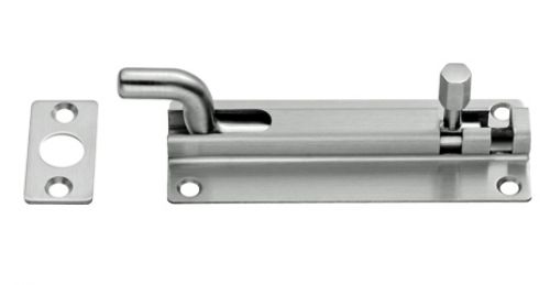 Click Here To Enlarge This Photo Of BBT1080CR&sol;BSS - Carlisle Brass Eurospec 80 x 38mm Cranked Barrel Bolt Bright Stainless Steel