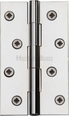 Click Here To Enlarge This Photo Of HG99-130-PC Heritage Brass Hinge Brass 4" x 2 &frac38;" Polished Chrome Finish