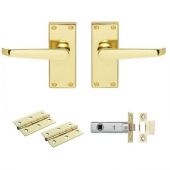 GK2002EB&sol;INTB - Carlisle Brass Contract Victorian Straight Latch Pack - Electro Brass