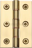 HG99-345-PB Heritage Brass Hinge Brass with Phosphor Washers 3" x 2" Polished Brass Finish