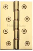 HG99-350-PB Heritage Brass Hinge Brass with Phosphor Washers 4" x 2 &frac58;" Polished Brass Finish
