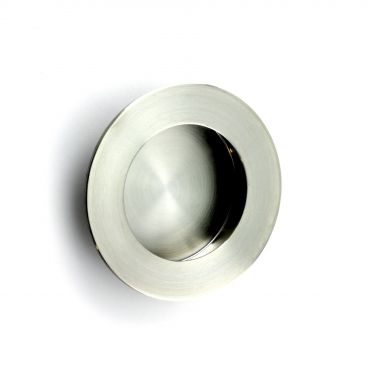 Click Here To Enlarge This Photo Of FPH1003SSS - Carlisle Brass Eurospec Circular Flush Pull 78mm Dia&period; Satin Stainless Steel