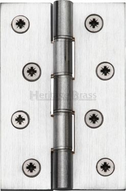Click Here To Enlarge This Photo Of HG99-350-SC Heritage Brass Hinge Brass with Phosphor Washers 4" x 2 &frac58;" Satin Chrome Finish