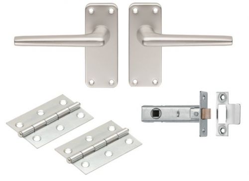 Click Here To Enlarge This Photo Of SAA22&sol;INTB - Carlisle Brass Eurospec Aluminium Lever Latch Internal Door Pack