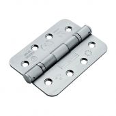 HIN14325&sol;13SSS&sol;R - Carlisle Brass Eurospec 102mm x 76mm x 2&period;5mm Grade 13 Ball Bearing Hinges &lpar;Radius&rpar; Satin Stainless Steel