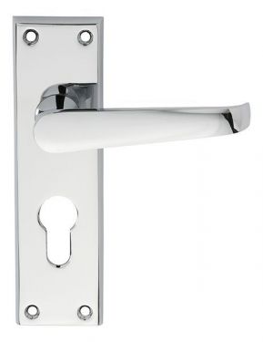 Click Here To Enlarge This Photo Of CBV30YCP - Carlisle Brass Victorian Lever Lock Furniture&sol;Euro Profile &lpar;Contract Range&rpar; Polished Chrome
