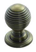 M1005FB - Carlisle Brass Fingertip Design Queen Anne Knob 35mm Florentine Bronze