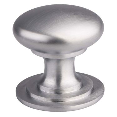 Click Here To Enlarge This Photo Of M47ESC - Carlisle Brass Fingertip Design Victorian Knob 50mm Satin Chrome