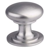 M47ESC - Carlisle Brass Fingertip Design Victorian Knob 50mm Satin Chrome