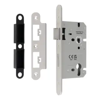 DLS7260EPSSS&sol;R - Carlisle Brass Eurospec Din Euro Sashlock 60mm &lpar;72mm c&sol;c&rpar; &lpar;Radius&rpar; Satin Stainless Steel