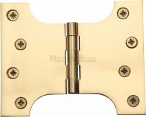 HG99-390-PB Heritage Brass Parliament Hinge Brass 4" x 3" x 5" Polished Brass Finish