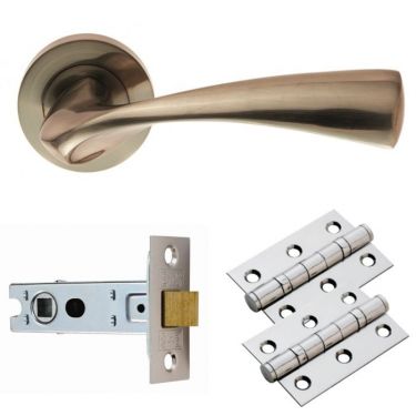 Click Here To Enlarge This Photo Of GK007SN&sol;INTB - Carlisle Brass 'Sintra' Lever on Rose Latch Pack - Satin Nickel