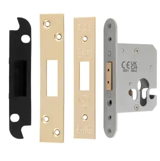 EDS5025PVD - Carlisle Brass Eurospec Easi-T 64mm Euro Profile Deadlock PVD Stainless Brass