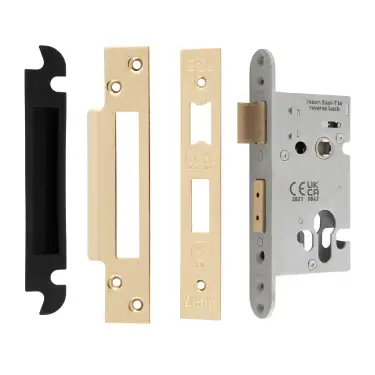 Click Here To Enlarge This Photo Of ESS5025PVD - Carlisle Brass Eurospec Easi-T 64mm Euro Profile Sashlock PVD Stainless Brass