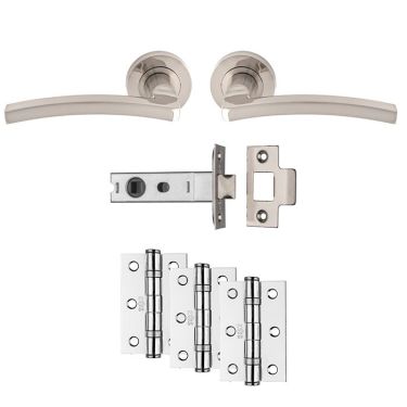 Click Here To Enlarge This Photo Of UDP009SN&sol;INTB - Carlisle Brass 'Tavira' Ultimate Door Pack - Satin Nickel