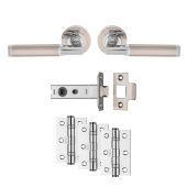 UDP006SNCP&sol;INTB - Carlisle Brass 'Belas' Ultimate Door Pack - Satin Nickel&sol;Polished Chrome