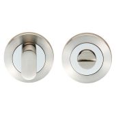 SWT1016DUO - Carlisle Brass Eurospec Turn & Coin Release Satin Stainless Steel&sol;Polished Stainless Steel
