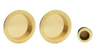 ART54A - Carlisle Brass Manital Sliding Door Flush Pull Set &lpar;Round&rpar; Polished Brass