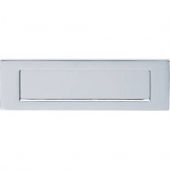 M36DCP - Carlisle Brass Victorian Letter Plate &lpar;Polished Chrome&rpar; Size&colon; 305&period;5x104mm - c&sol;c&colon; 275mm - Aperture&colon; 249x60&period;5mm