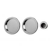 ART54ACP -Carlisle Brass Manital Sliding Door Flush Pull Set &lpar;Round&rpar; Polished Chrome