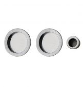 ART54ASC - Carlisle Brass Manital Sliding Door Flush Pull Set &lpar;Round&rpar; Satin Chrome