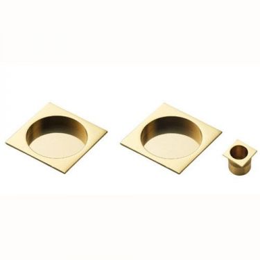 Click Here To Enlarge This Photo Of ART54AQ - Carlisle Brass Manital Sliding Door Flush Pull Set &lpar;Square&rpar; Polished Brass