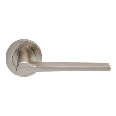 Click Here To Enlarge This Photo Of EUL020SN - Carlisle Brass 'Velino' Lever on Round Rose Satin Nickel