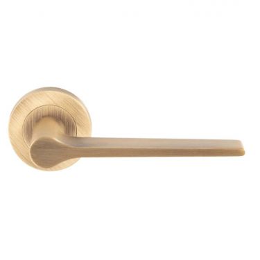 Click Here To Enlarge This Photo Of EUL020AB - Carlisle Brass 'Velino' Lever on Round Rose Antique Brass