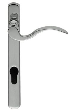 Click Here To Enlarge This Photo Of M140NP92CPRH - Carlisle Brass Narrow Plate Scroll Lever Furniture &lpar;92mm Centres - 180mm Screw Centres&rpar; Right Hand - Polished Chrome