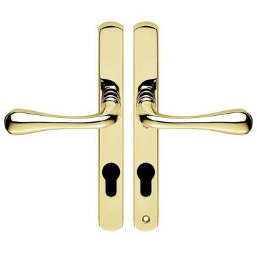 Click Here To Enlarge This Photo Of AQ1NP92 - Carlisle Brass Manital Narrow Plate 'Astro' Lever Furniture &lpar;92mm Centres - 124mm Screw Centres&rpar; Polished Brass