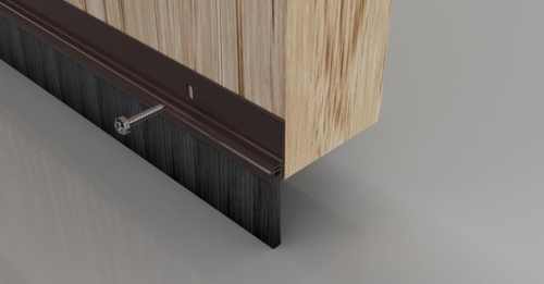 Click Here To Enlarge This Photo Of Stormguard PVC Door Bottom Brush 914mm Brown &lpar;02SR0200914B&rpar;