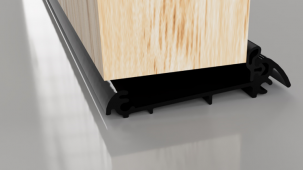 Stormguard Slimline Wide &lpar;54mm Thick Doors&rpar; Outward Opening Threshold 914mm Black &lpar;04SR2950914BL&rpar;