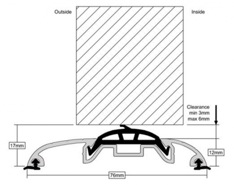 Click Here To Enlarge This Photo Of Stormguard SG100 Threshold 914mm Black &lpar;04SR3330914BL&rpar;