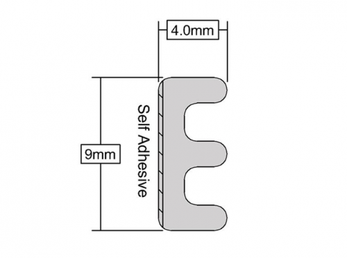Click Here To Enlarge This Photo Of Stormguard EPDM E Section Weatherstrip Draught Seal 5m Brown &lpar;05SR033005MB&rpar;