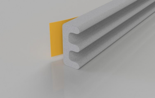 Click Here To Enlarge This Photo Of Stormguard EPDM E Section Weatherstrip Draught Seal 5m White &lpar;05SR033005MW&rpar;