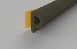 Stormguard EPDM P Section Weatherstrip Draught Seal 5m Brown &lpar;05SR034005MB&rpar;