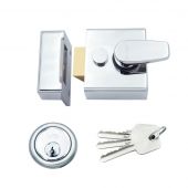 ZNL40CP - Zoo Hardware 40mm Narrow Nightlatch c&sol;w 5 Pin Cylinder - Polished Chrome