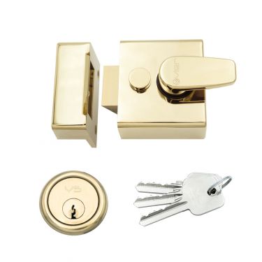 Click Here To Enlarge This Photo Of ZNL40EB - Zoo Hardware 40mm Narrow Nightlatch c&sol;w 5 Pin Cylinder - Electro Brass