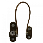 AS11388 - ASEC 200mm Mini Locking Cable Window Restrictor Brown