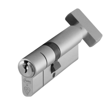 Click Here To Enlarge This Photo Of AS10164 - ASEC Kite British Standard 1 Star Kitemarked Euro Key & Turn Cylinder - 75mm 35&sol;T40 &lpar;30&sol;10&sol;T35&rpar; KD Nickel Plated