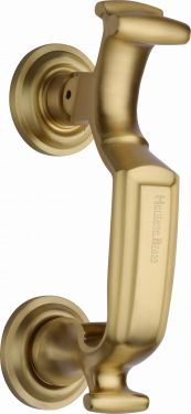 Click Here To Enlarge This Photo Of K1300-SB Heritage Brass Doctor Knocker Satin Brass Finish