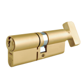 AS10387 - ASEC Kite Elite 3 Star Snap Resistant Euro Key & Turn Cylinder - 80mm 40&sol;T40 &lpar;35&sol;10&sol;35T&rpar; KD Polished Brass