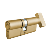 AS10393 - ASEC Kite Elite 3 Star Snap Resistant Euro Key & Turn Cylinder - 85mm 45&sol;T40 &lpar;40&sol;10&sol;35T&rpar; KD Satin Brass
