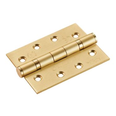 Click Here To Enlarge This Photo Of HIN1433P&sol;13SB - Carlisle Brass Eurospec 102mm x 76mm x 3mm CE Fire Rated Grade 13 Ball Bearing Hinges Satin Brass