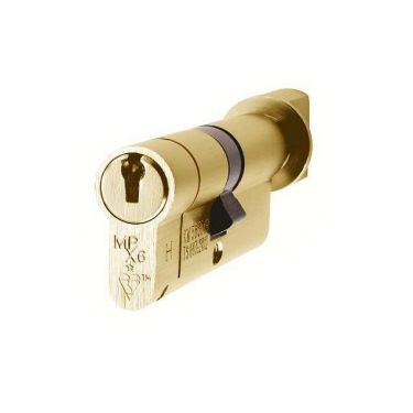 Click Here To Enlarge This Photo Of CYX71370PB - Carlisle Brass Eurospec MPX6 1&ast; British Standard 6 Pin Euro Profile Cylinder & Turn 70mm &lpar;35&sol;35T&rpar; Polished Brass