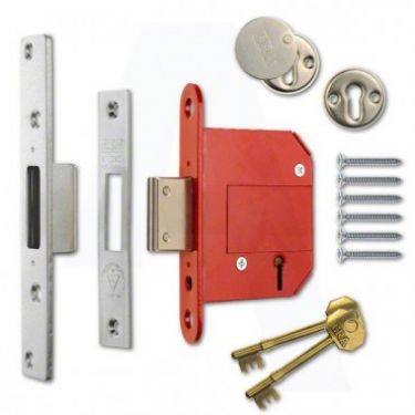 Click Here To Enlarge This Photo Of ERA Fortress 261-51 BS 5 Lever Deadlock 64mm Satin Chrome Keyed to Differ