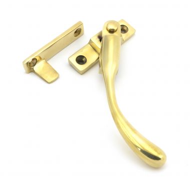 Click Here To Enlarge This Photo Of 45397 From The Anvil Polished Brass Night-Vent Locking Peardrop Fastener - RH