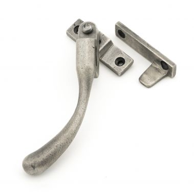 Click Here To Enlarge This Photo Of 45912 From The Anvil Antique Pewter Night-Vent Locking Peardrop Fastener - LH